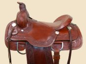 MacPherson Tooled Roping Saddle w/Bicycle Seat