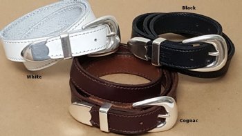 Leather Belt with Buckle Set