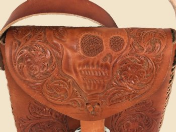 Hand Laced Tooled Bag