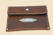 Clutch Bag with Silver Plate