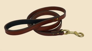 Dog Leash Leather with Reinforced Hand Hold