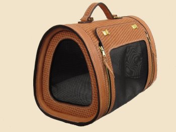 Hand Tooled Leather Pet Carrier
