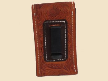 Smartphone Phone Hand Tooled Case with Belt Clip