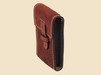 Smartphone Phone Hand Tooled Case with Belt Clip