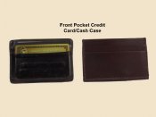 Front Pocket Credit Card/Cash Leather Case/Wallet