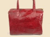 Red Croc Embossed Tote/Purse